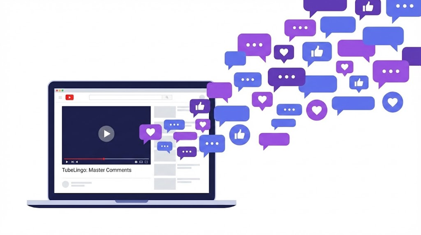 Visual representation of dynamic language learning via YouTube comments